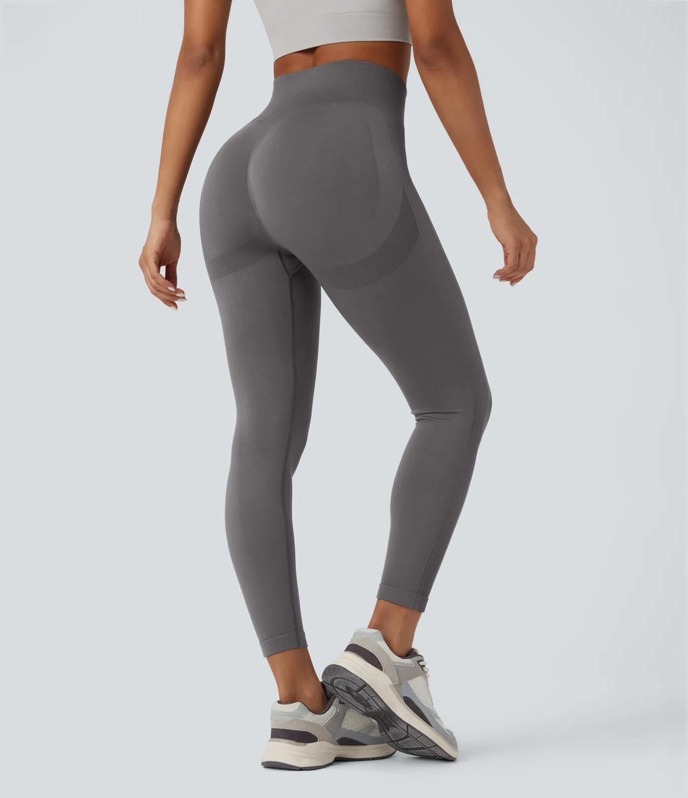 NWT Halara Seamless Flow High Waisted Booty Scrunch Leggings Size Medium 7/8