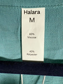 NWT Halara Batwing short sleeve long line shirt in Nile Blue M