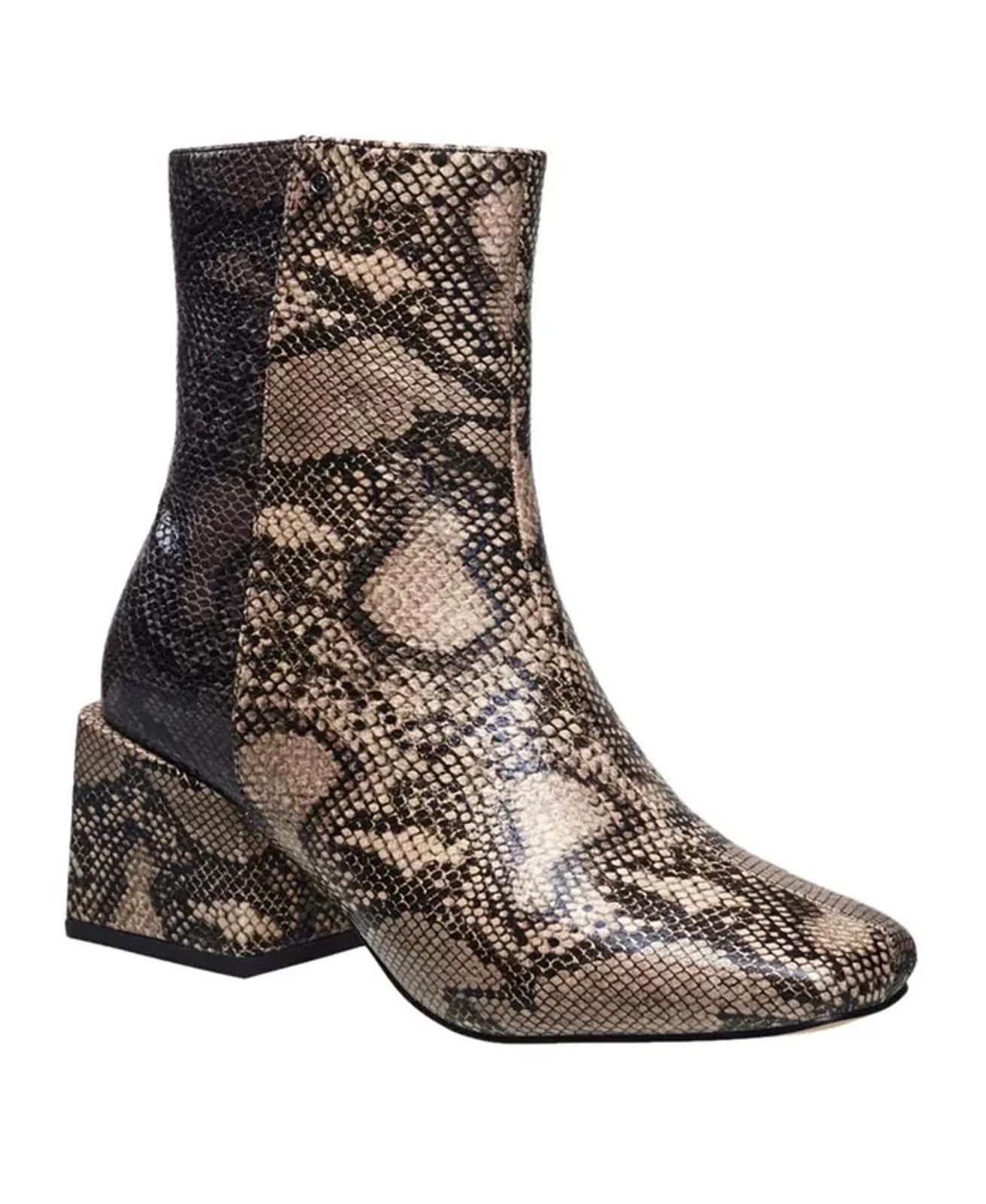 French Connection Toni Block Heel Boot Soft Truffle Charcoal US 7.5 / EU 38 NWB