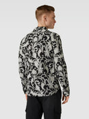 The Kooples Slim Fit Viscose Button Down Shirt Black Men’s Medium NWT