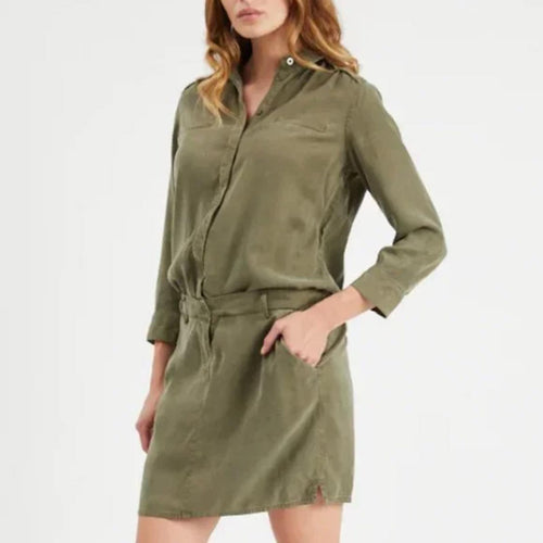 Etienne Marcel Women's Long Sleeve Olive Green Dress, Size XS