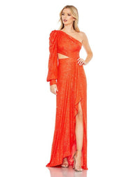 Ieena for Mac Duggal 26730 Cutout Waist One Sleeve Dress Size 6 NWT