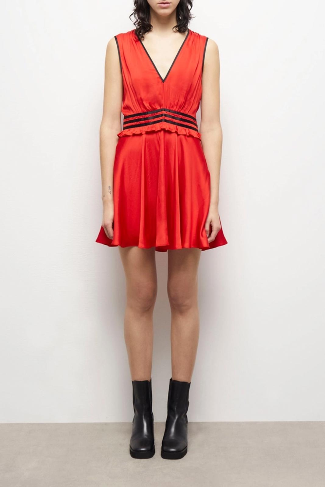 The Kooples Short Sleeveless Red Dress 100% Viscose US Small / FR 1 NWT $200