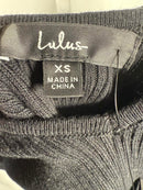 Lulus New Crush Black Ribbed Long Sleeve Bodysuit - XS