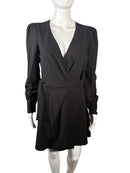 The Kooples Black Wrap Dress US Size Small, FR 1 NWT