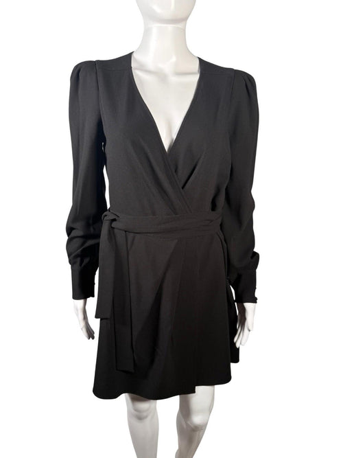 The Kooples Black Wrap Dress US Size Small, FR 1 NWT