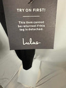 NWT Lulus Exquisite Invite Black Satin Feather Backless Midi Size XS