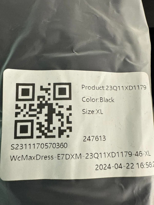 NWT Halara Henley Long Sleeve Flare Maxi Casual Dress Black Size XL