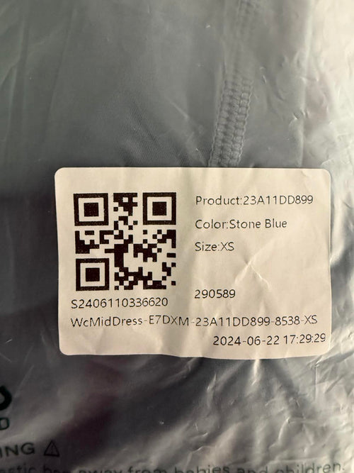 NWT Halara Breezeful High Low 2-Piece Pocket Flowy Casual Dress Stone Blue XS