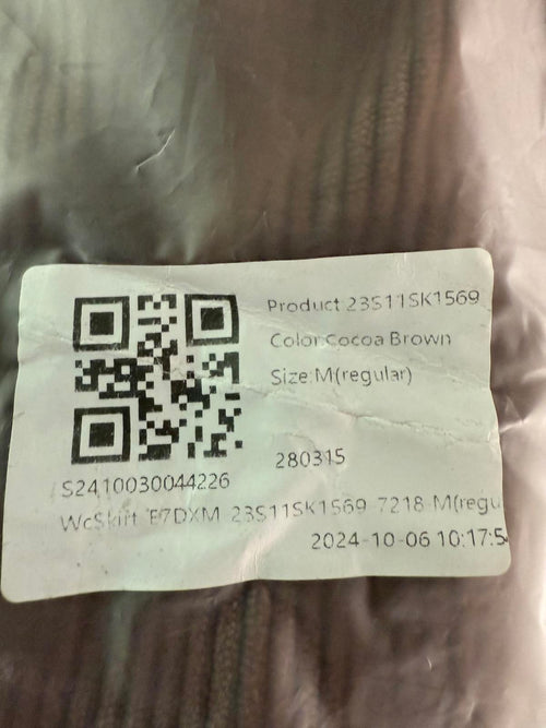 NWT Halara High Waisted Hem Midi Corduroy Casual Skirt Size M