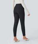 NWT Halara High Waisted Tummy Control Back Herringbone Leggings Size XS 7/8