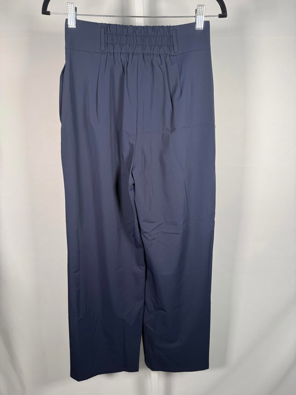 NWT Halara High Waisted Zipper Pocket Shirred Straight Leg Work Pants - Small