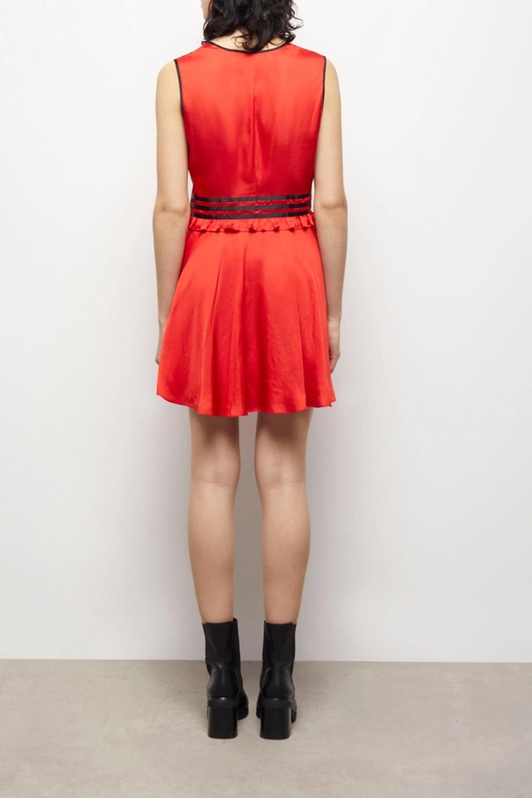 The Kooples Short Sleeveless Red Dress 100% Viscose US Small / FR 1 NWT $200