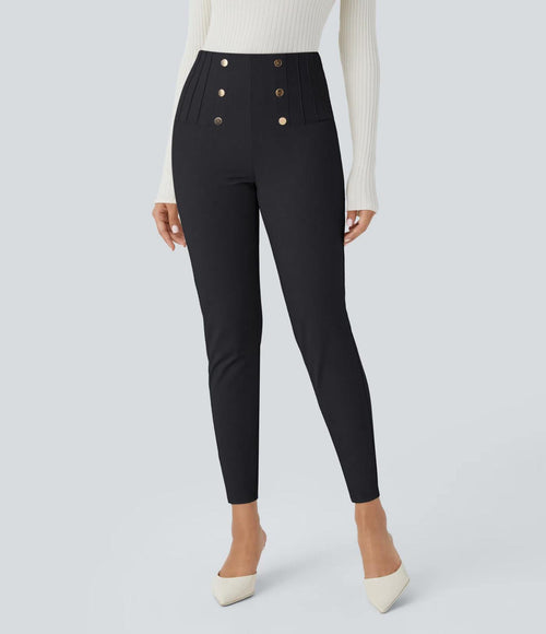 NWT Halara High Waisted Tummy Control Back Herringbone Leggings Size XS 7/8