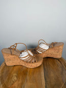 Sun Stone Women's Wedge Sandals with Cork Platform Size 8 NWB
