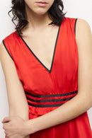 The Kooples Short Sleeveless Red Dress 100% Viscose US Small / FR 1 NWT $200
