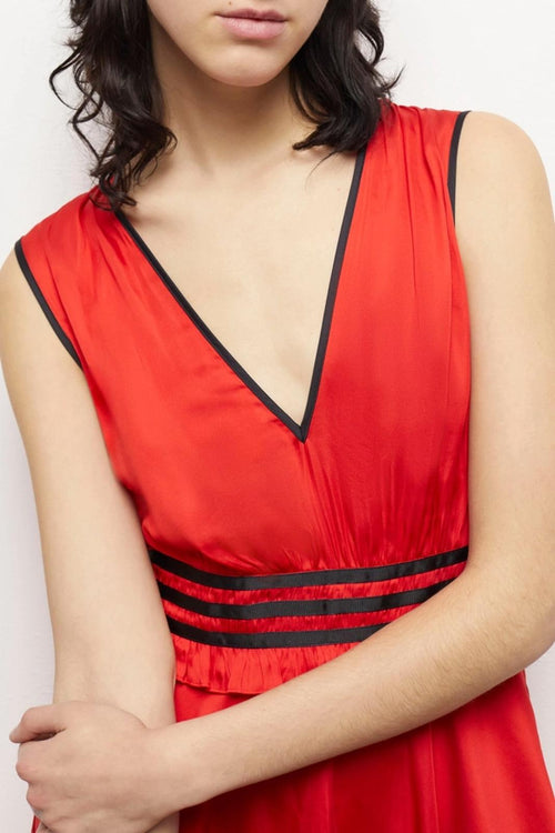 The Kooples Short Sleeveless Red Dress 100% Viscose US Small / FR 1 NWT $200