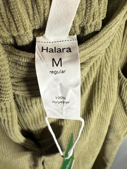 NWT Halara Mid Rise Zipper Pocket Corduroy Casual Pants Fresh Grass Green Size M