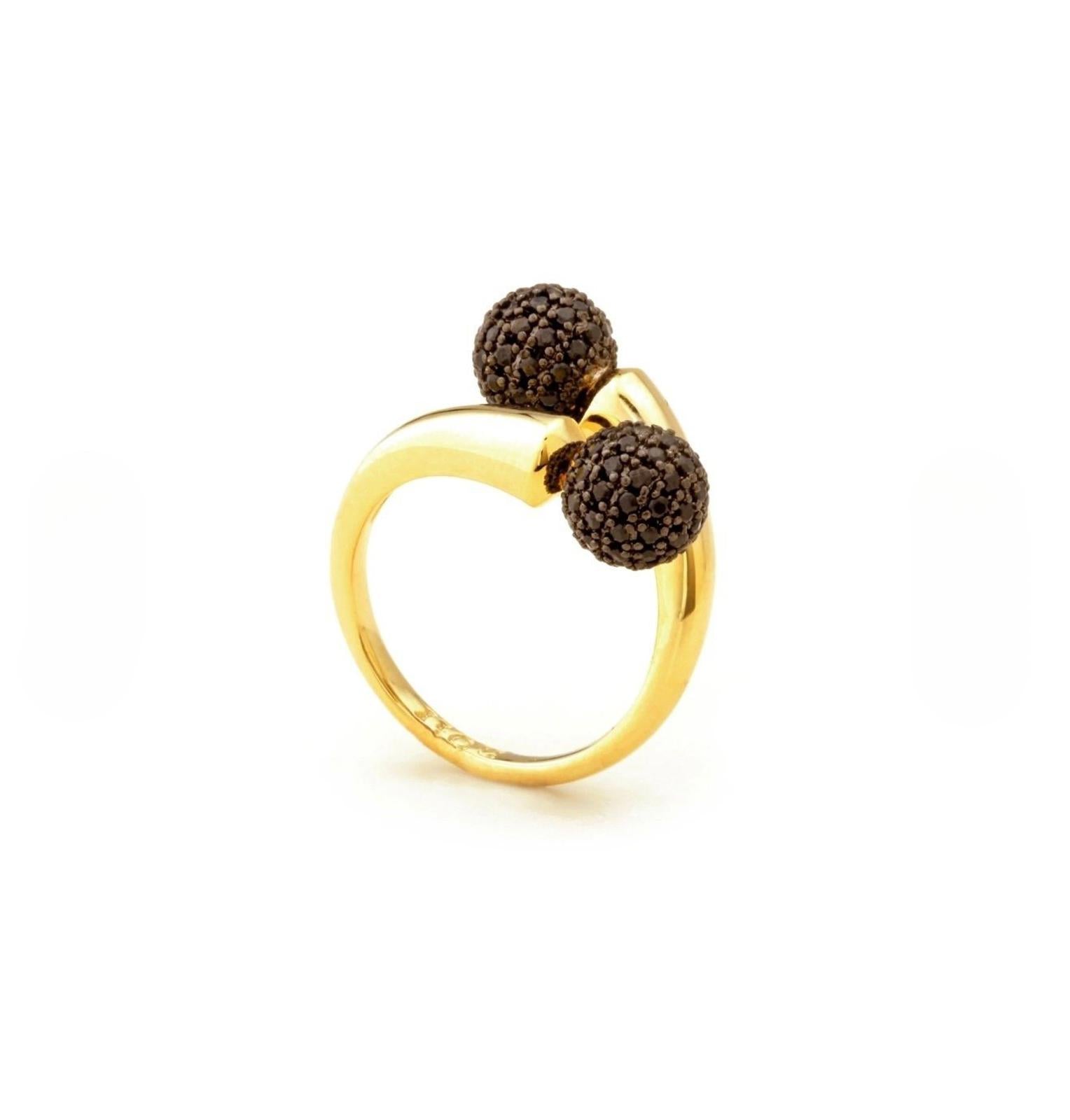 nOir JEWELRY GOLD DEE PAVE RING SIZE 7