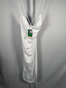 NWT Halara SoftlyZero Ruched Lace Up Bodycon Cool Touch Dress-UPF50+ White XS