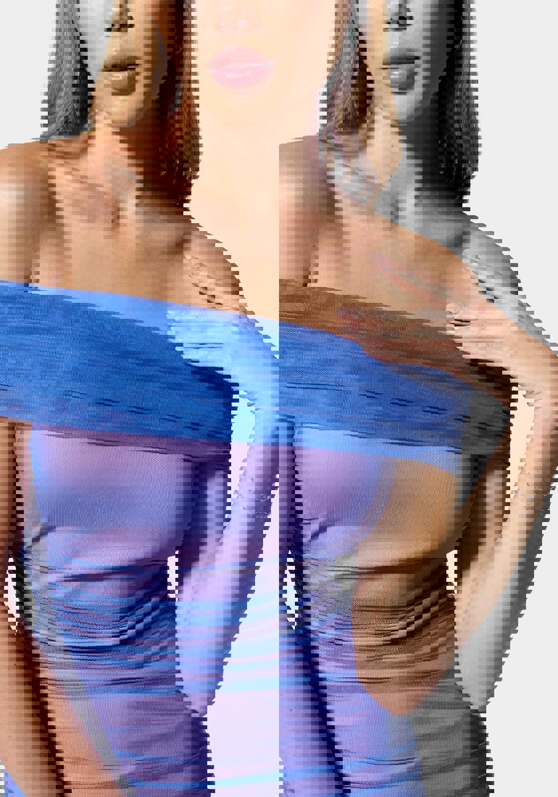 NWT Bebe Shirred Mesh Midi Dress Size S