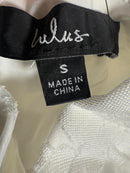 NWT Lulus Extraordinary Charm White Floral Burnout Tie-Strap Jumpsuit Size S