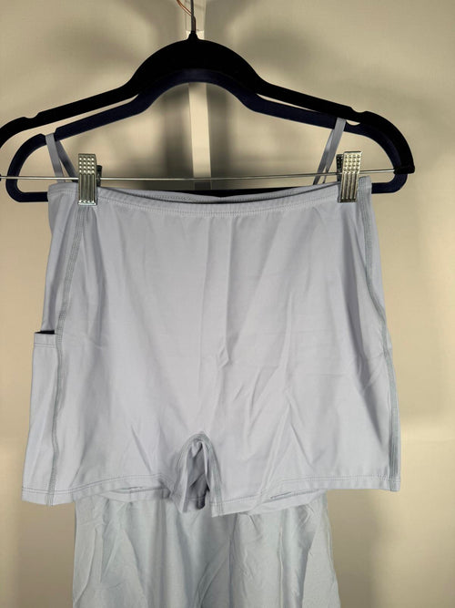 NWT Halara Breezeful High Low 2-Piece Pocket Flowy Casual Dress Thin Ice Blue M