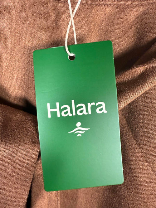 NWT Halara Suede Wrap Side Tie Mini Skirt in Pecan Pie Small