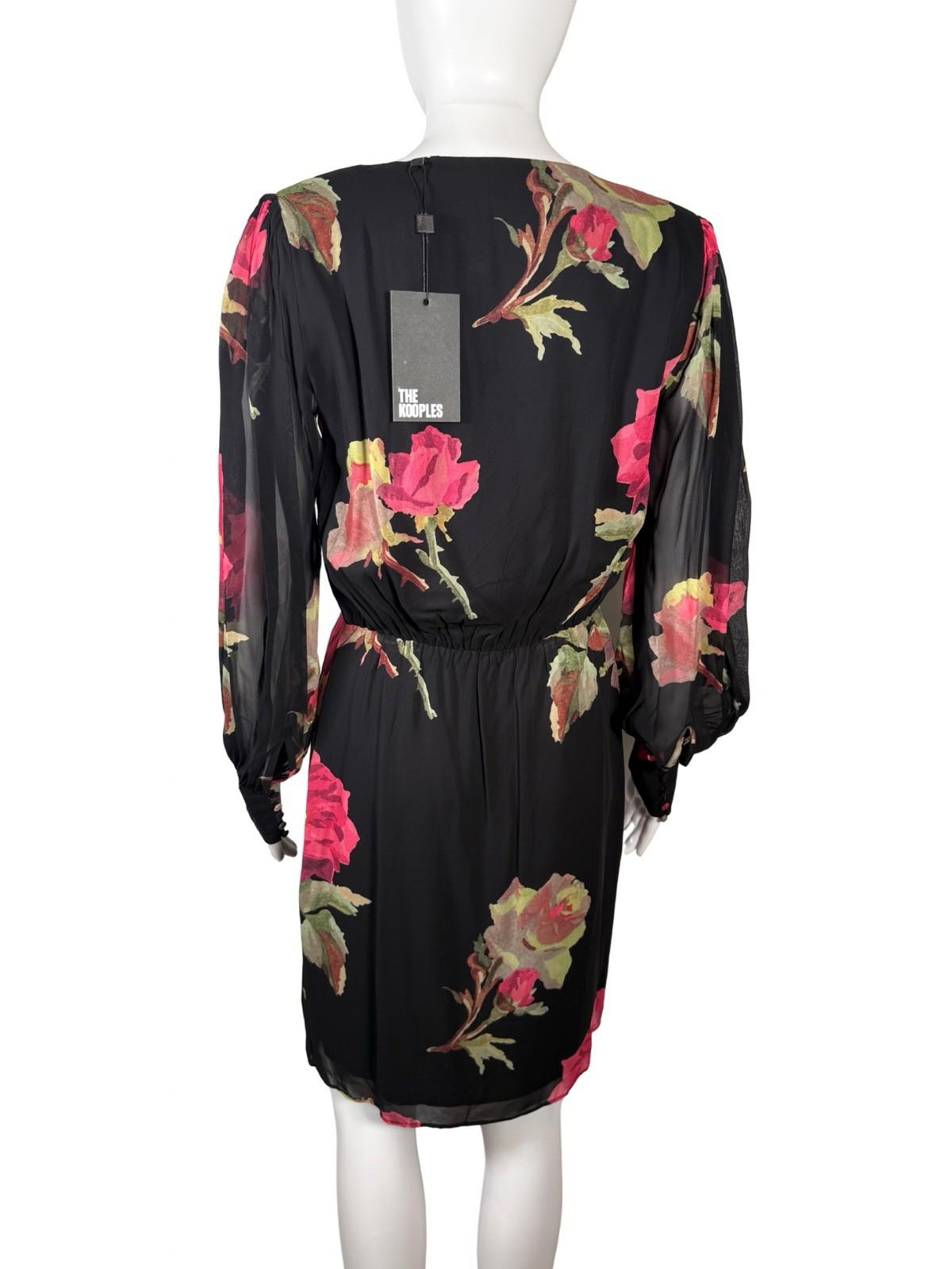 The Kooples Floral Print Mini Dress - Pink (FRENCH SIZE 1) $415 MRSP