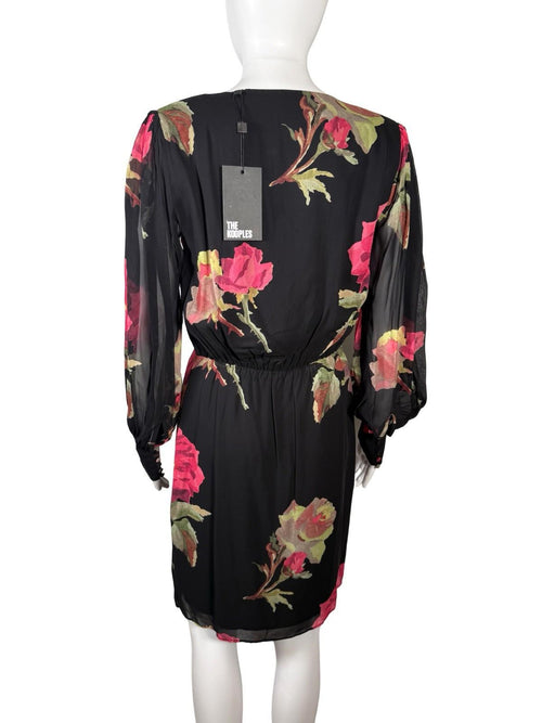 The Kooples Floral Print Mini Dress - Pink (FRENCH SIZE 1) $415 MRSP