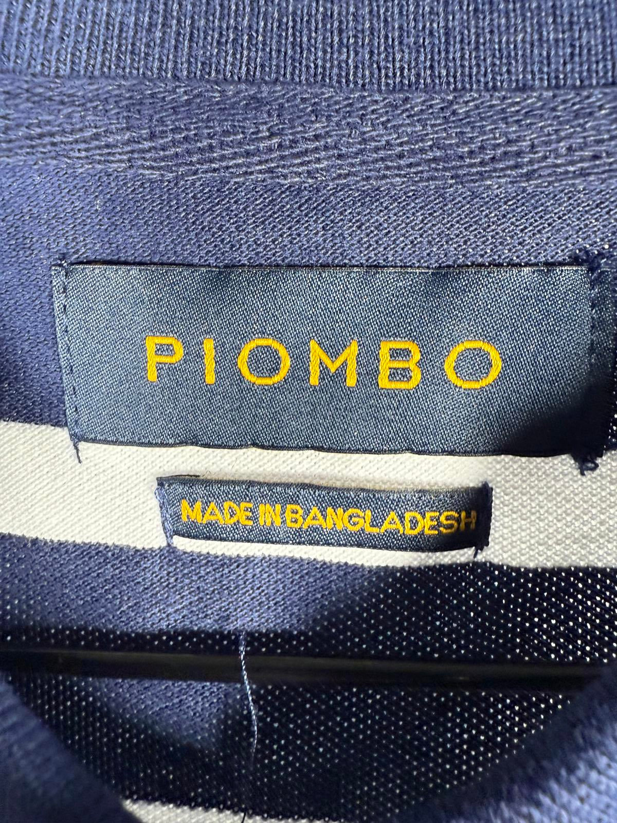 NWT Piombo Striped Pique Polo Shirt Size XXL