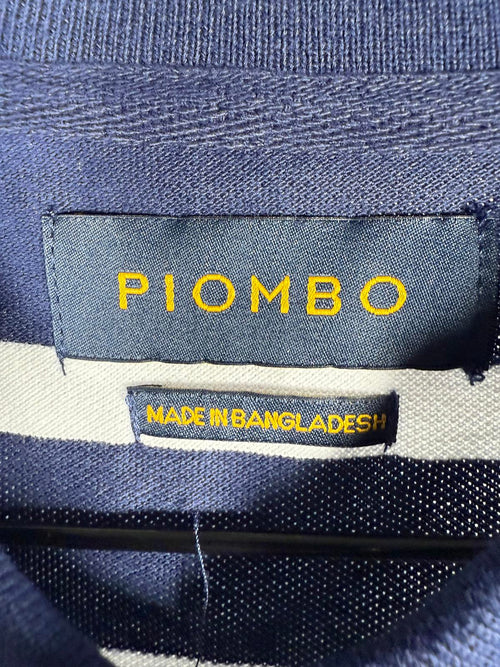 NWT Piombo Striped Pique Polo Shirt Size XXL