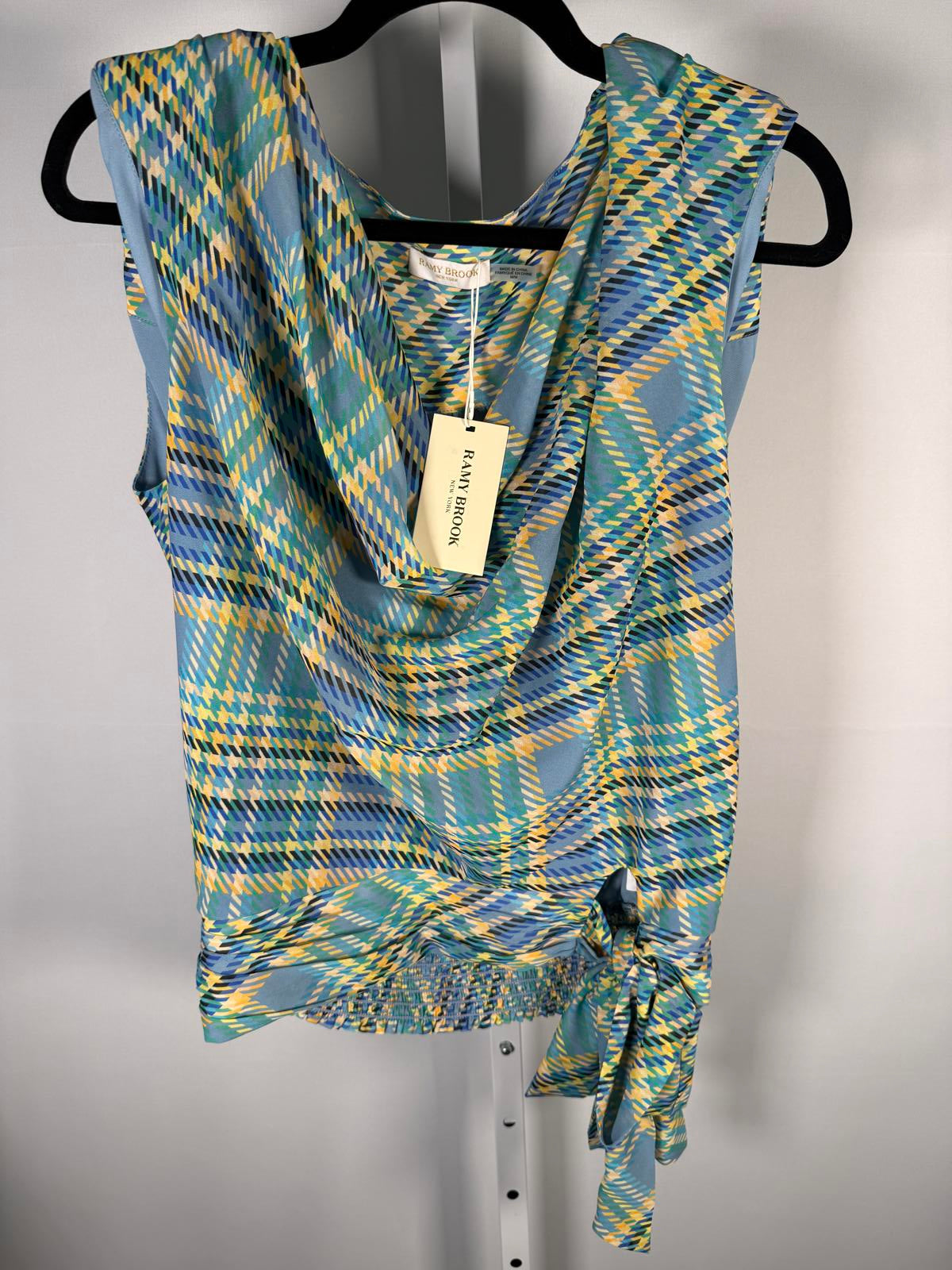 NWT Ramy Brook Ivory Sleeveless Top Multi color Size M