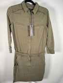 Etienne Marcel Women's Long Sleeve Olive Green Dress, Size XS