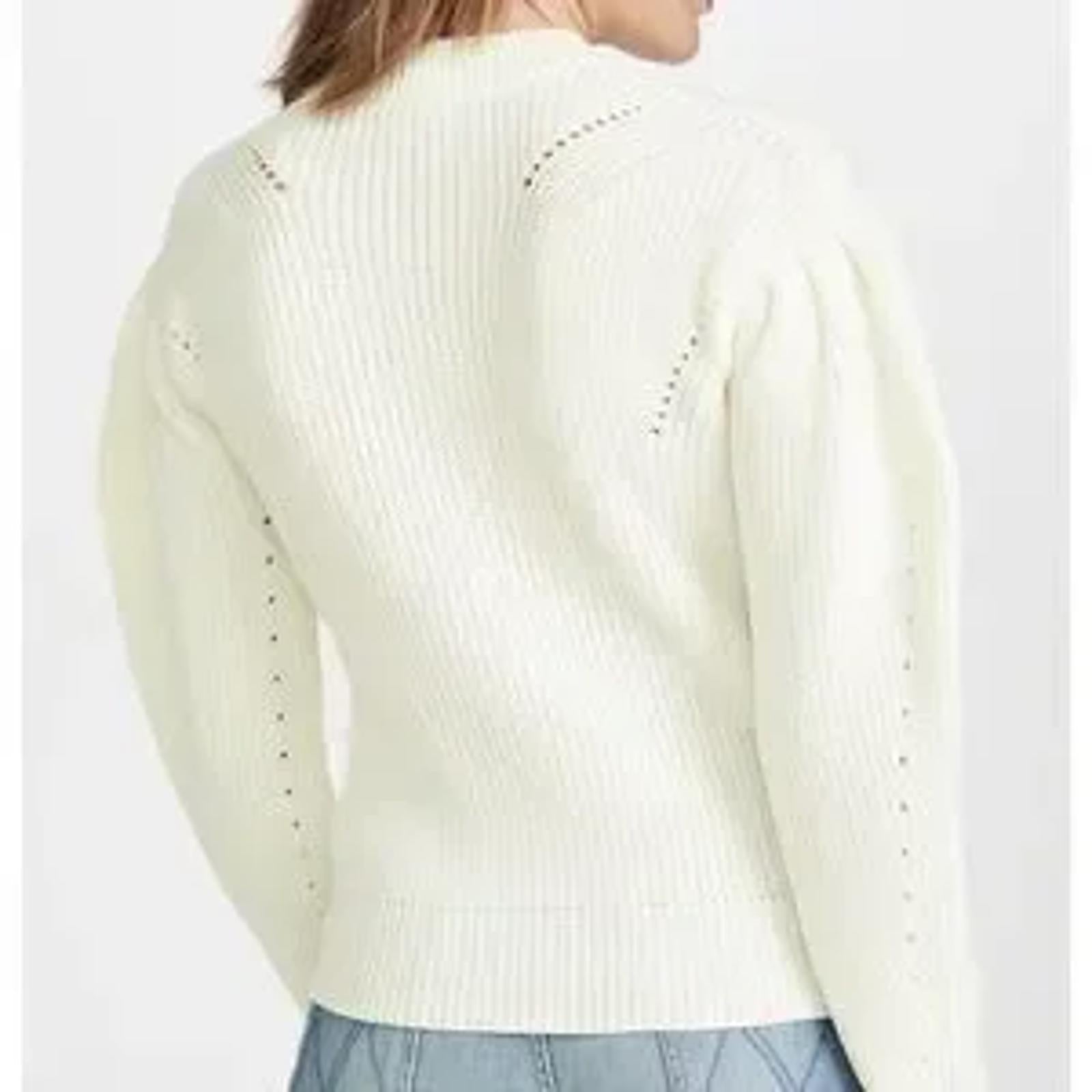 NWT English factory Puff Sleeve Sweater Ivory Size XS
