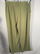 NWT Halara Flex High Waisted Pocket Wide Leg Micro Waffle Work Pants Mosstone XL