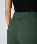 NWT Halara High Waisted Shirred Straight Leg Work Pants M, Petite