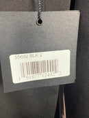 NWT Mac Duggal Three Quarter Sleeve Ruffle Neck Dress Black Size 2