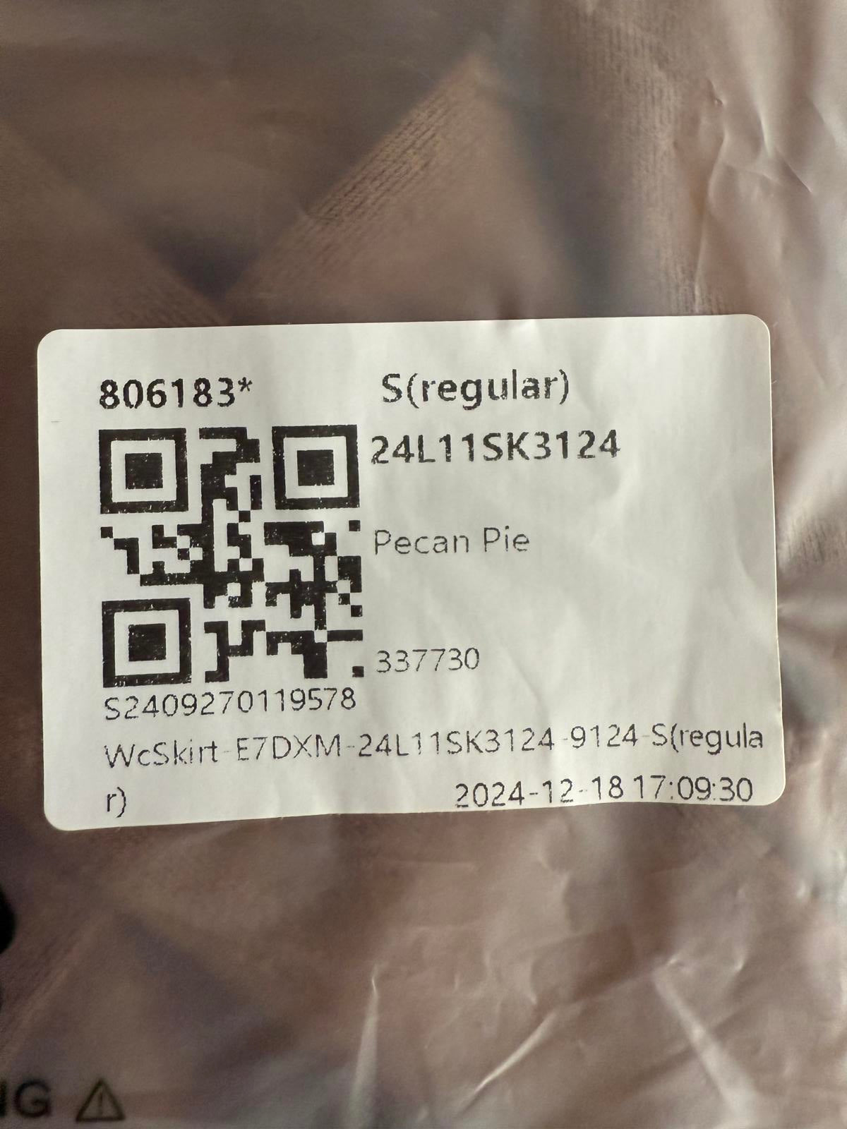 NWT Halara Suede Wrap Side Tie Mini Skirt in Pecan Pie Small