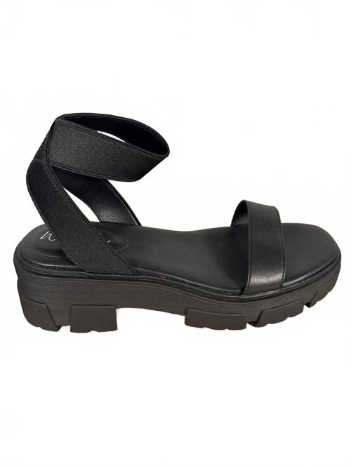 Wild Pair Theodorra Womens Faux Leather Ankle Strap Platform Sandals 9.5 NWOB