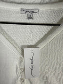 NWT Revolve You Say Henley Ruffle Shortie Set White Size Small