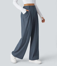 NWT Halara Flex™ High Waisted Pocket Wide Leg Waffle Work Pants Size Small