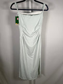 NWT Halara SoftlyZero Ruched Midi Cool Touch Dress-UPF50+ Fairest Jade XS