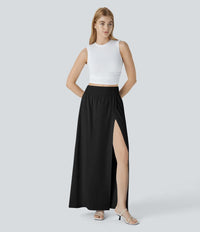 NWT Halara Breezeful High Waisted 2-in-1 Pocket Flowy Maxi Casual Skirt Size XL