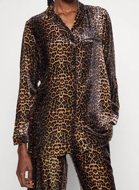 The Kooples Leopard Print Button-Up Shirt Size US M / FR 2 MSRP $315 NWT