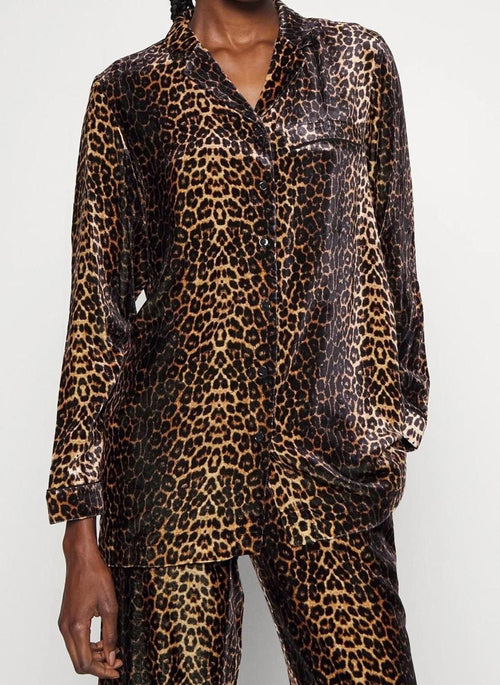 The Kooples Leopard Print Button-Up Shirt Size US M / FR 2 MSRP $315 NWT