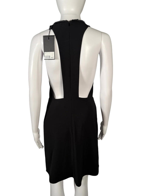 NWT The Kooples Short Black Crepe Dress US Size Medium $345 MRSP