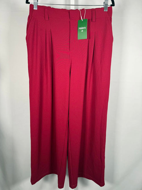 NWT Halara Flex High Waisted Pocket Wide Leg Waffle Work Pants Size L Petite