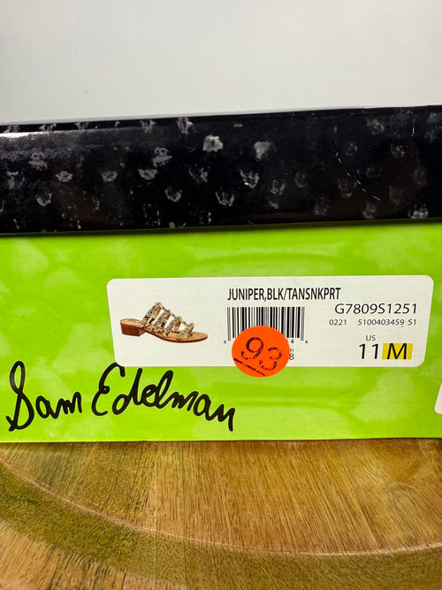 NWB Sam Edelman Juniper Leather Slip On Mule Sandals Size 11