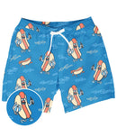 NWT Tipsy Elves Hot Dog Diver Stretch Swim Trunks Size Large